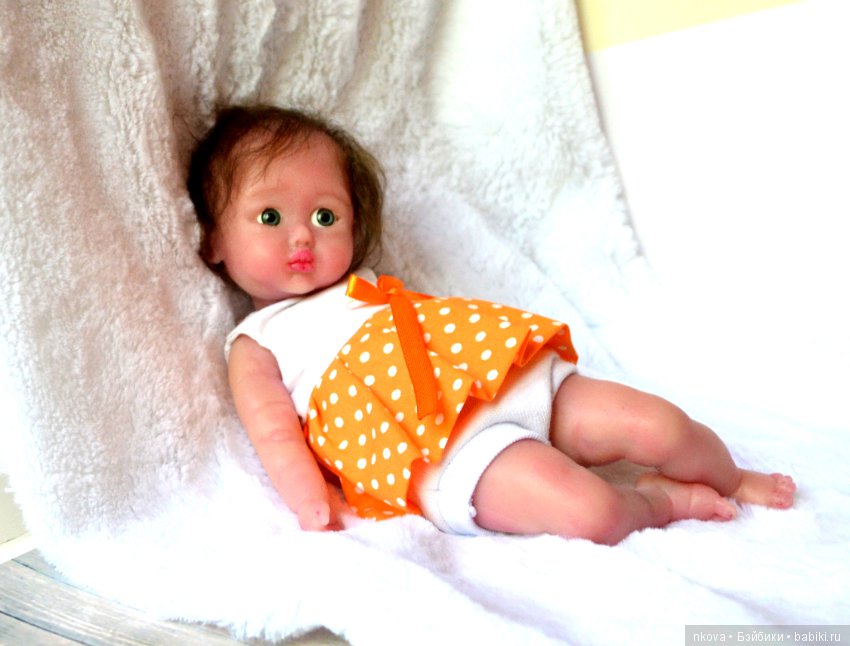 Аселька с волосиками - силиконовая деточка (фото 3)