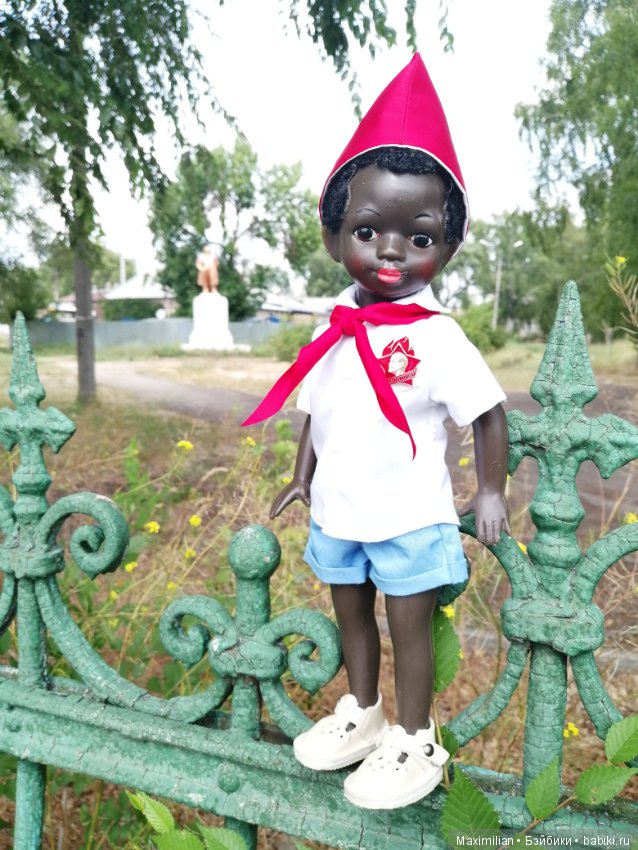 Пионер Вася. Негритенок, кукла СССР (фото 5)