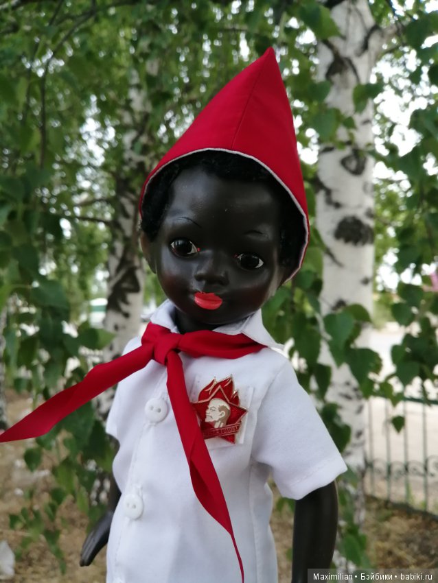 Пионер Вася. Негритенок, кукла СССР (фото 9)