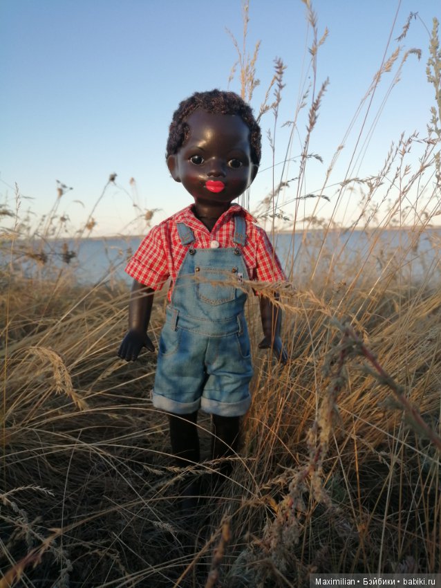 Сельская прогулка. Негритенок, кукла СССР (фото 3)