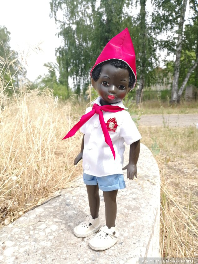 Пионер Вася. Негритенок, кукла СССР (фото 8)