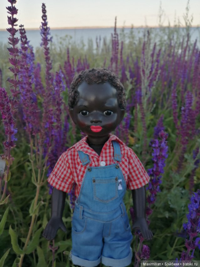 Сельская прогулка. Негритенок, кукла СССР (фото 4)