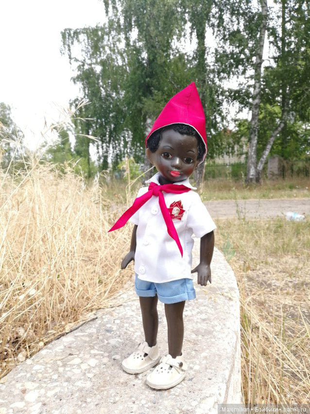 Пионер Вася. Негритенок, кукла СССР (фото 2)