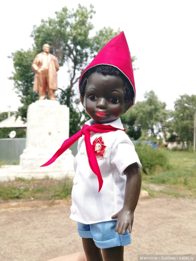 Пионер Вася. Негритенок, кукла СССР (фото 7)