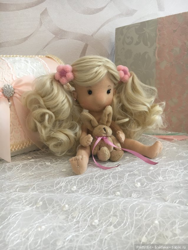 Интерьерная и игровая куколка милашка ручной работы (фото 5)