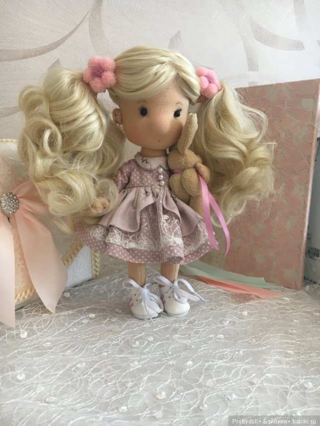 Интерьерная и игровая куколка милашка ручной работы (фото 2)