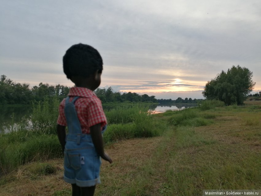 Сельская прогулка-2. Негритенок, кукла СССР