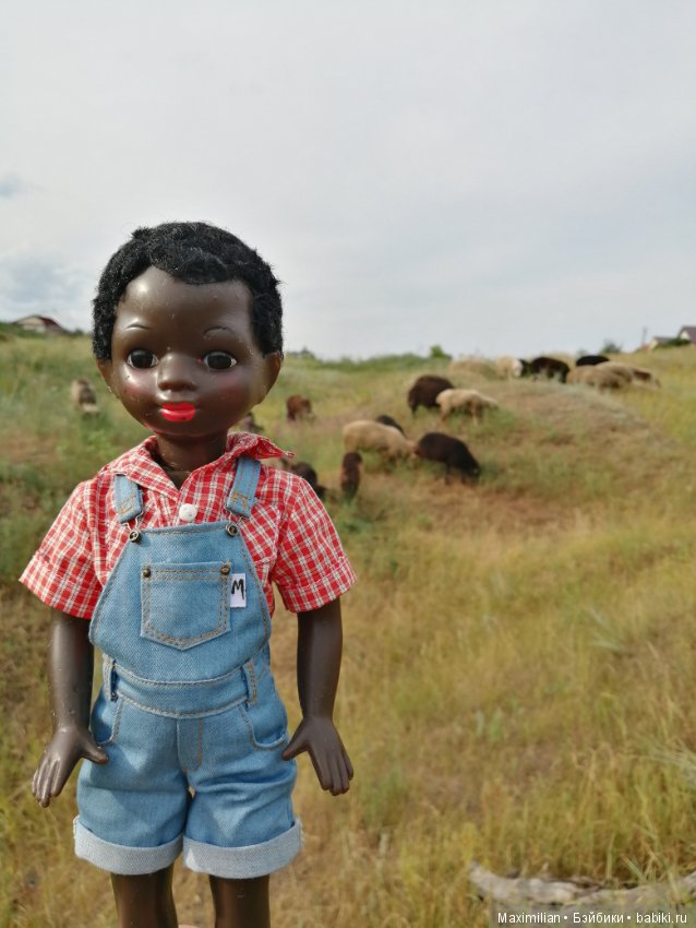 Сельская прогулка-2. Негритенок, кукла СССР (фото 9)