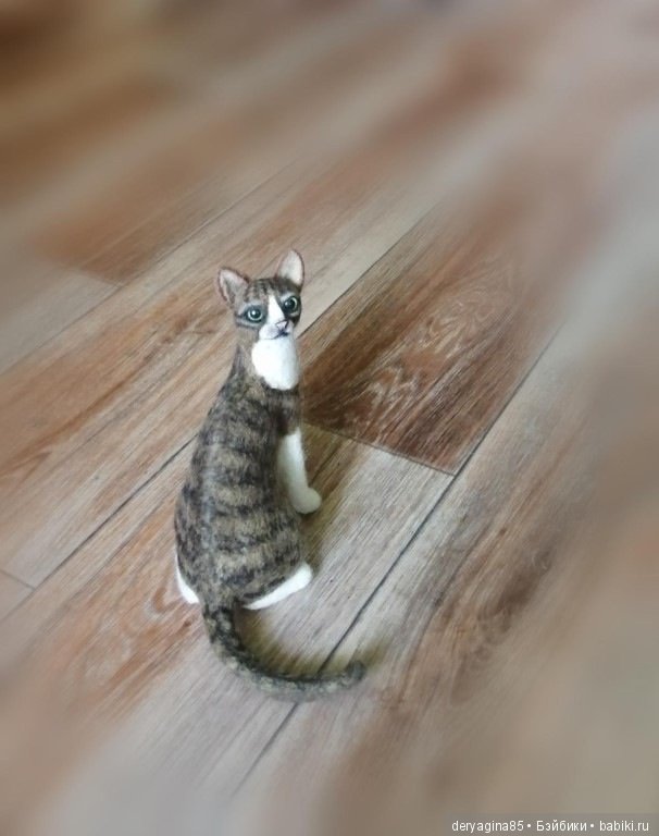 Кошка — Валяные игрушки из шерсти: сухое валяние