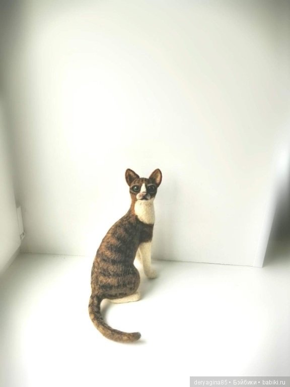 Кошка — Валяные игрушки из шерсти: сухое валяние (фото 4)