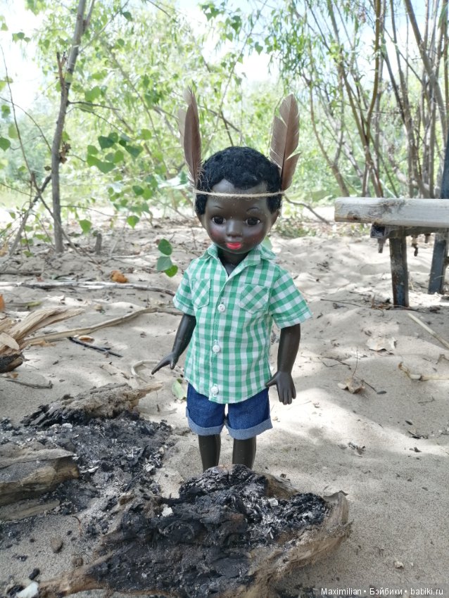 Вождь краснокожих . Негритенок. Кукла СССР (фото 8)