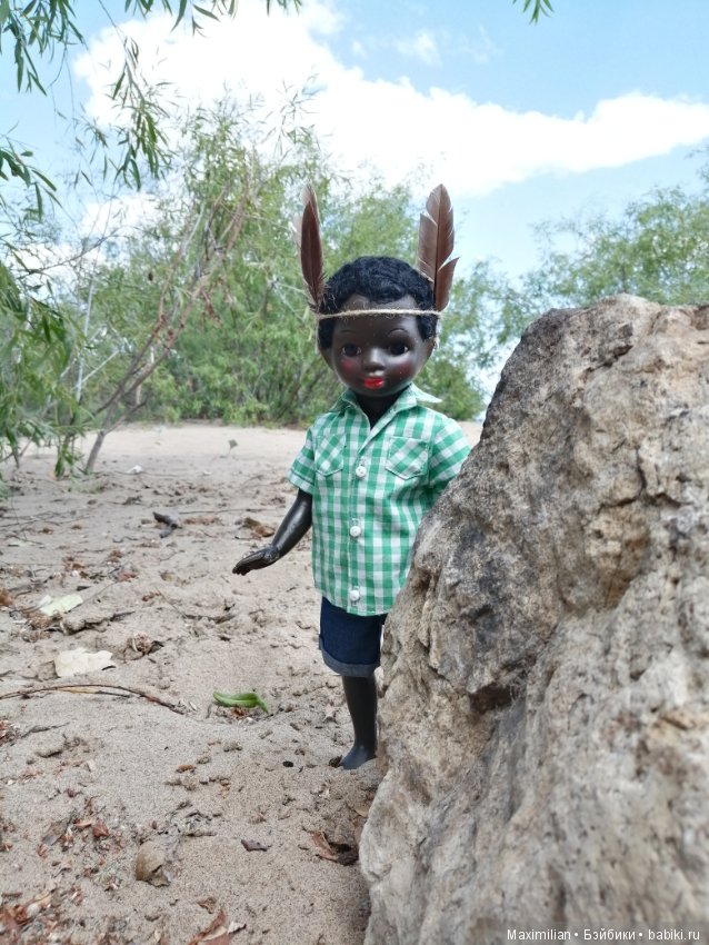Вождь краснокожих . Негритенок. Кукла СССР (фото 9)