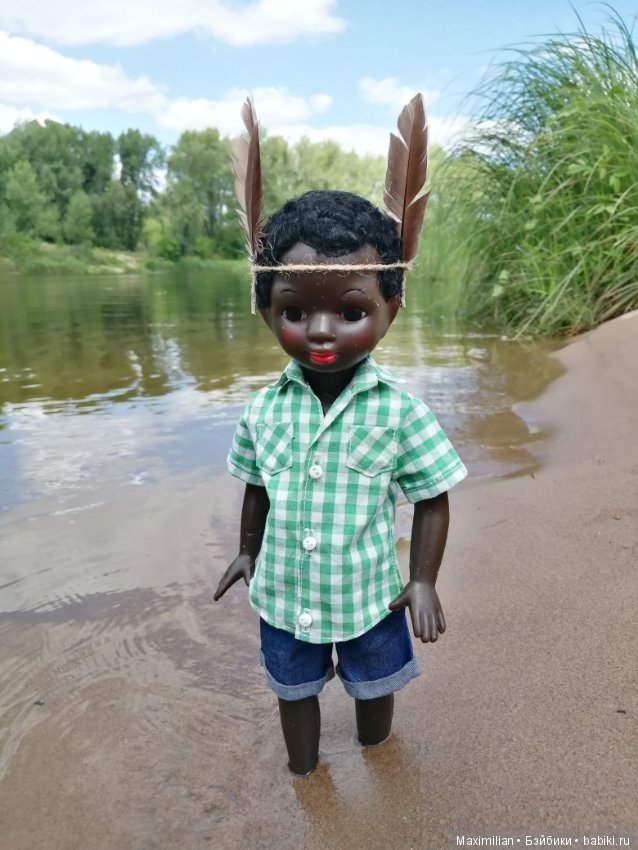 Вождь краснокожих . Негритенок. Кукла СССР (фото 5)