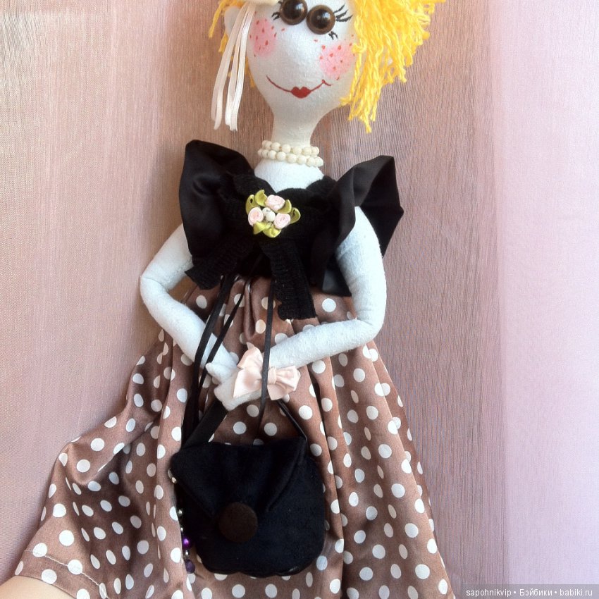 Платье в горошек — Авторские текстильные куклы: Вальдорфские (фото 8)