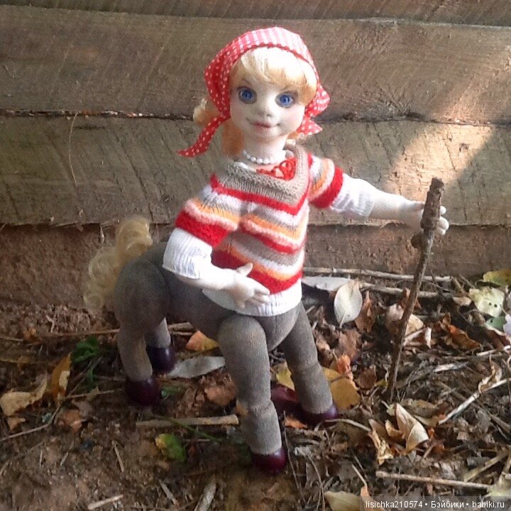 КЕНТАВРЁНОК Лидия. Необычная текстильно-шарнирная кукла