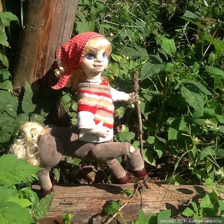 КЕНТАВРЁНОК Лидия. Необычная текстильно-шарнирная кукла