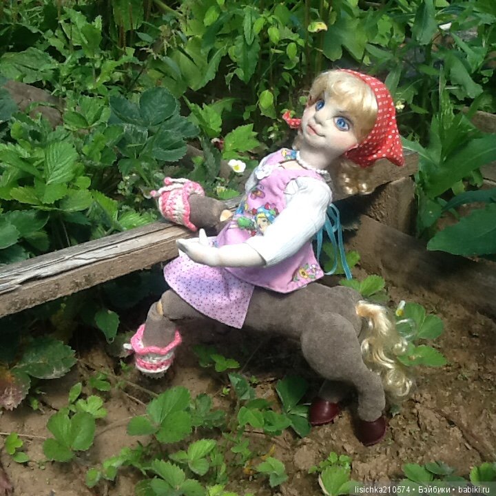 КЕНТАВРЁНОК Лидия. Необычная текстильно-шарнирная кукла (фото 6)