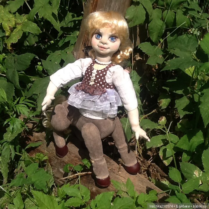 КЕНТАВРЁНОК Лидия. Необычная текстильно-шарнирная кукла