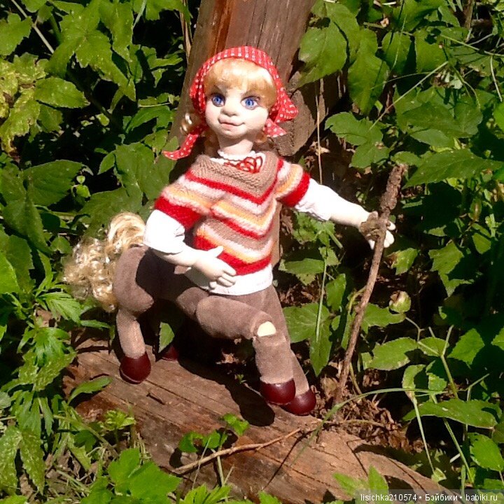 КЕНТАВРЁНОК Лидия. Необычная текстильно-шарнирная кукла