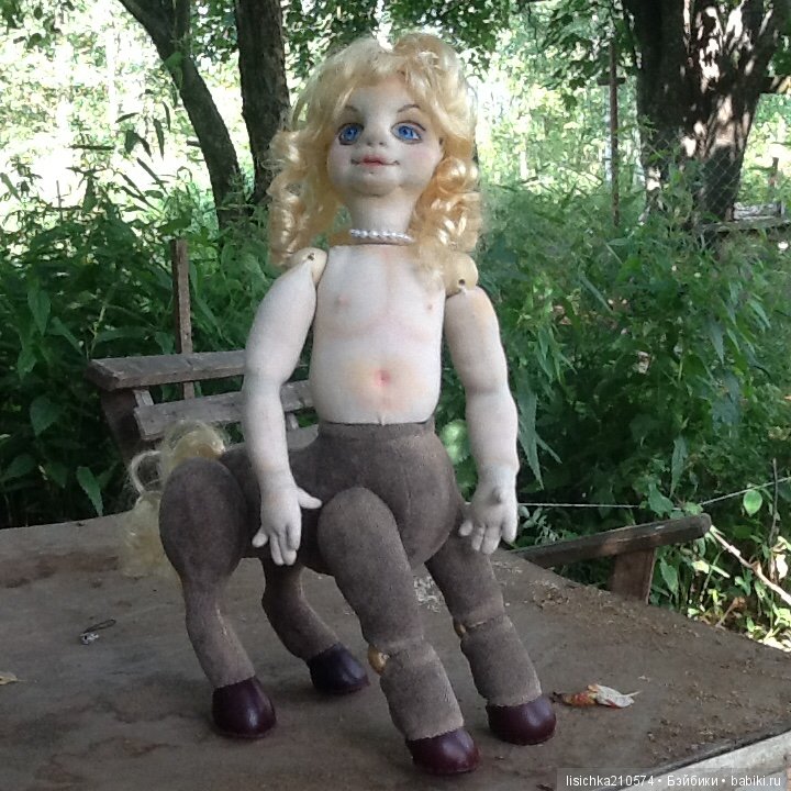 КЕНТАВРЁНОК Лидия. Необычная текстильно-шарнирная кукла