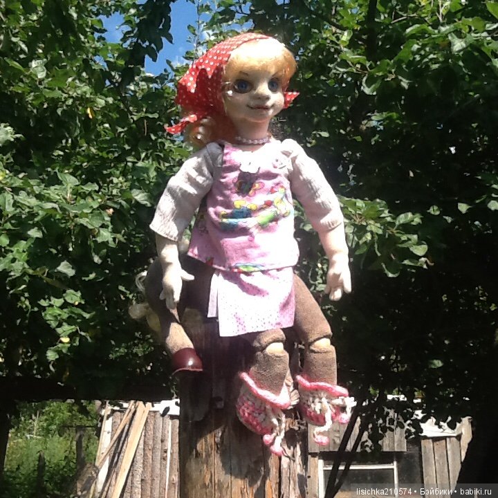 КЕНТАВРЁНОК Лидия. Необычная текстильно-шарнирная кукла (фото 8)