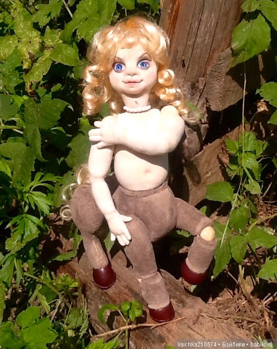 КЕНТАВРЁНОК Лидия. Необычная текстильно-шарнирная кукла