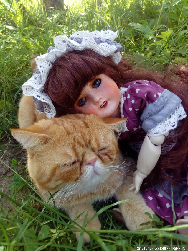 Лето, дача, кот — Антикварные куклы Unis France (Юнис): молд 301 (фото 2)