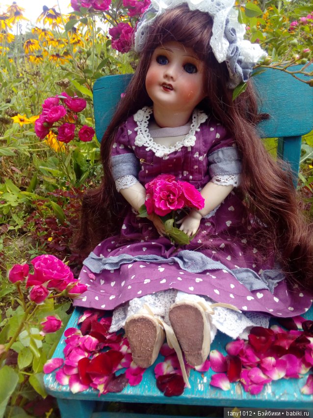 Лето, дача, кот — Антикварные куклы Unis France (Юнис): молд 301 (фото 5)