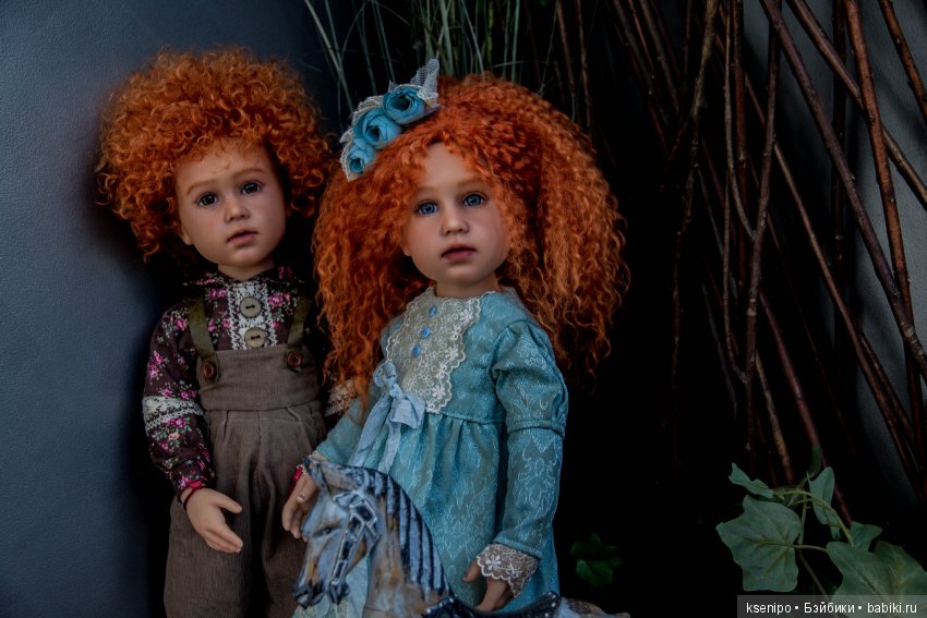 Ретро детки - Лёва и Соня. ООАК Готц Gotz (фото 4)