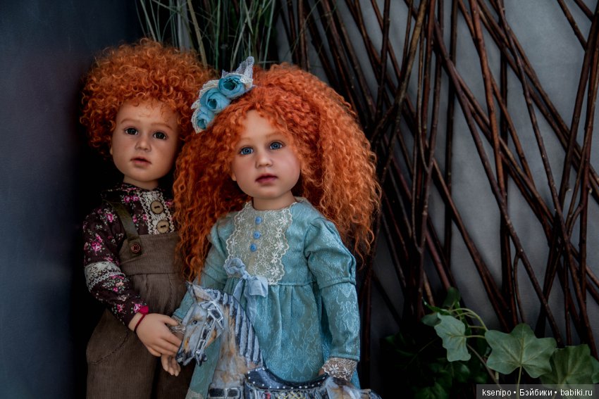 Ретро детки - Лёва и Соня. ООАК Готц Gotz (фото 2)