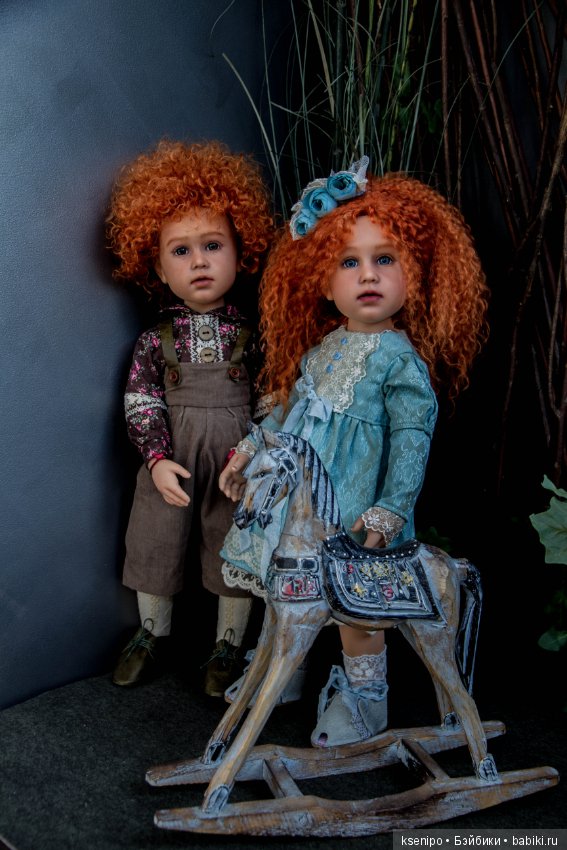 Ретро детки - Лёва и Соня. ООАК Готц Gotz (фото 5)