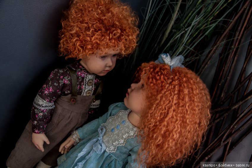 Ретро детки - Лёва и Соня. ООАК Готц Gotz (фото 6)