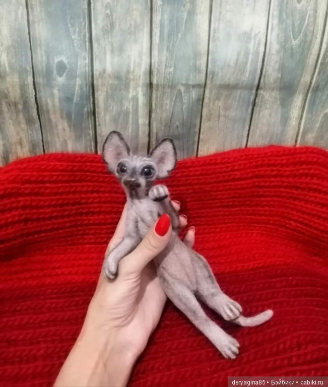 Сфинкс — Валяные игрушки из шерсти: сухое валяние