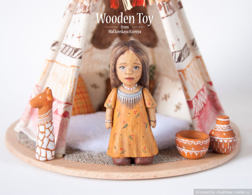 Деревянная Муна из племени индейцев (фото 2)