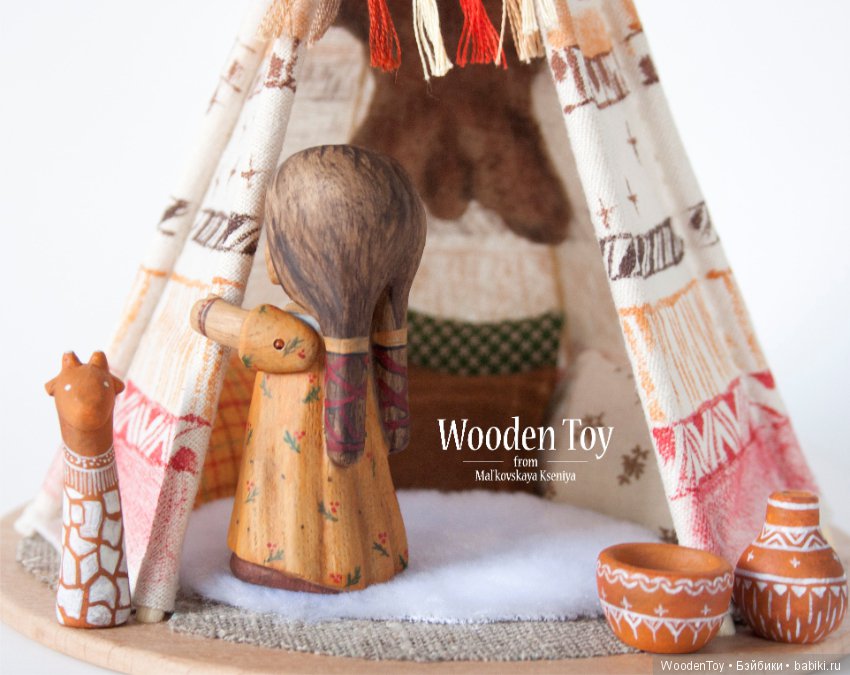 Деревянная Муна из племени индейцев (фото 10)