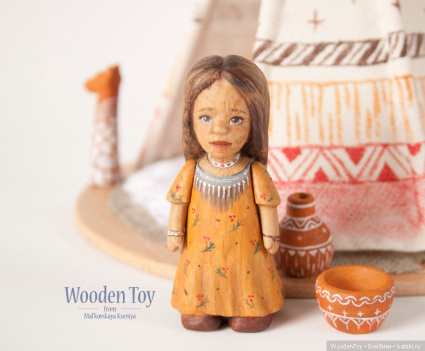 Деревянная Муна из племени индейцев (фото 7)