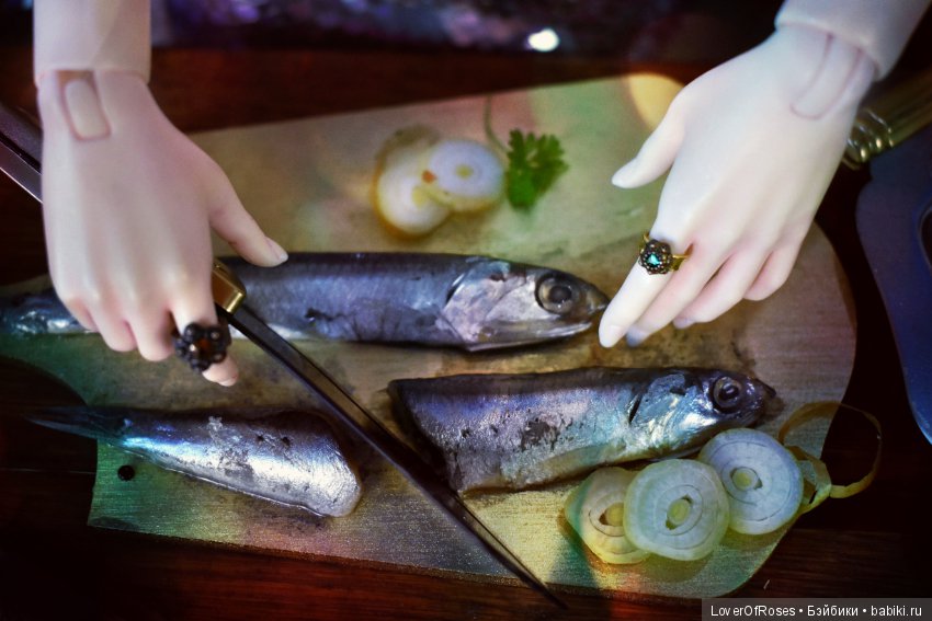 Русалка жарит рыбу — Фотоистории с куклами BJD (БЖД): сериалы (фото 6)