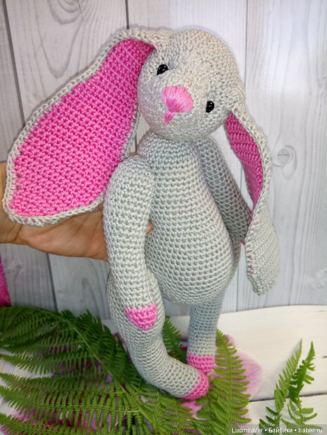 Милашка Крольчушка 27 см — Вязаные игрушки и амигуруми: крючком (фото 6)