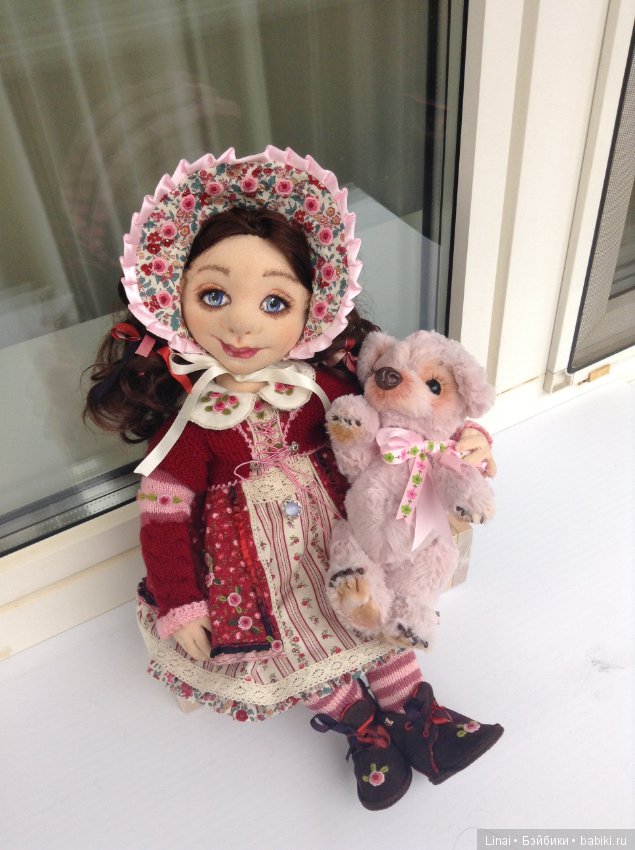 Солнечное утро для Милли, авторская текстильная кукла (фото 8)