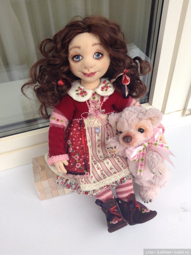 Солнечное утро для Милли, авторская текстильная кукла