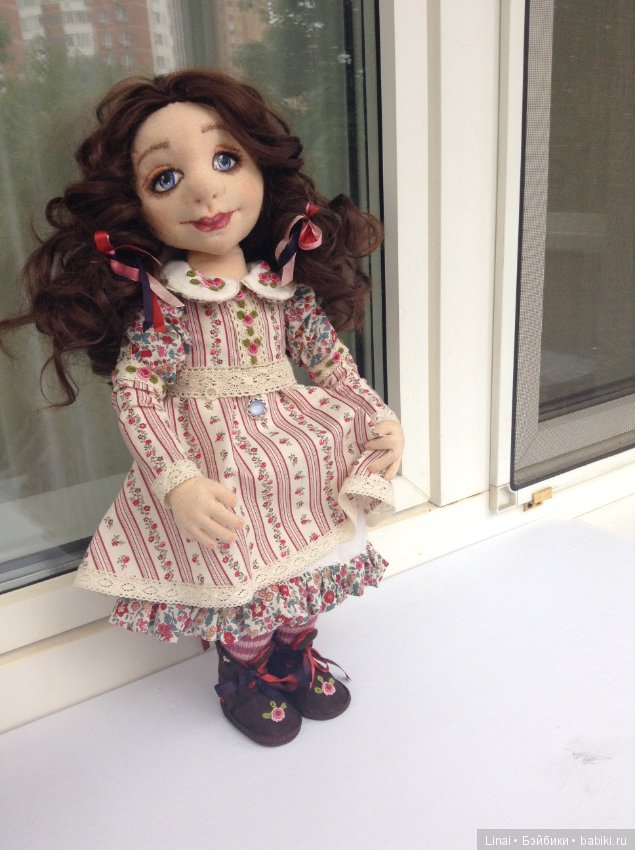 Солнечное утро для Милли, авторская текстильная кукла