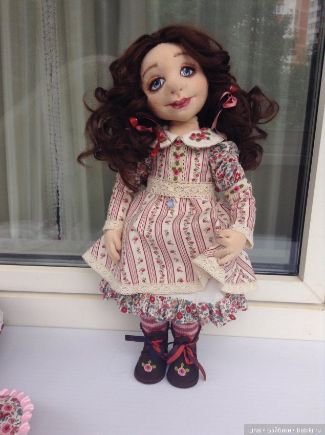 Солнечное утро для Милли, авторская текстильная кукла