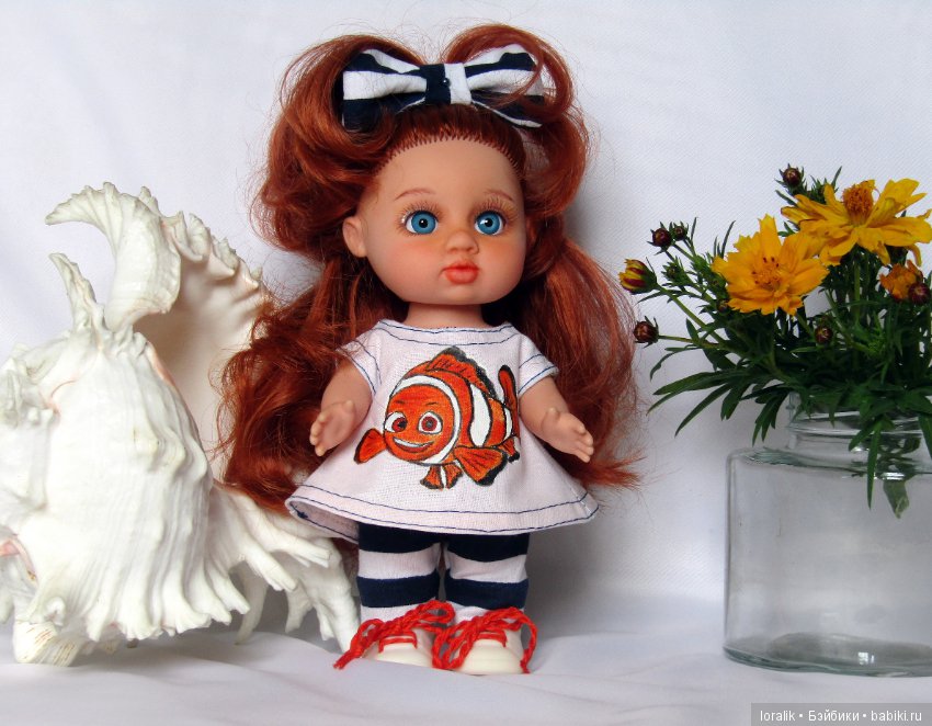 Банда рыжиков ООАК Веснянок. Соня-рыбка клоун, Ася-наливное яблочко и Элечка стильная девочка прощаются с летом (фото 7)