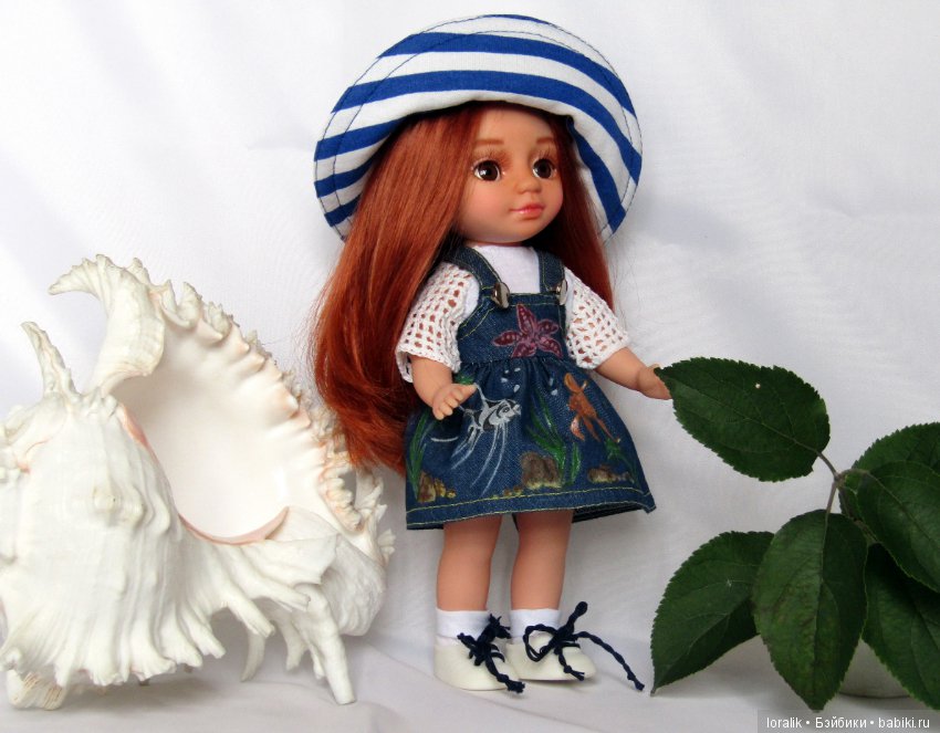 Банда рыжиков ООАК Веснянок. Соня-рыбка клоун, Ася-наливное яблочко и Элечка стильная девочка прощаются с летом (фото 9)