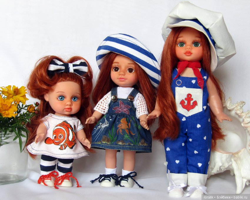 Банда рыжиков ООАК Веснянок. Соня-рыбка клоун, Ася-наливное яблочко и Элечка стильная девочка прощаются с летом