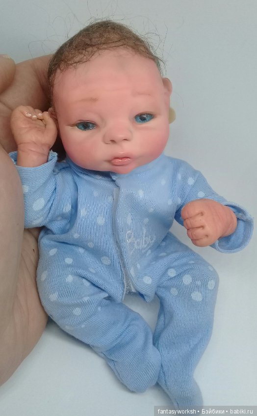 Малыш Данюша из полимерной глины. Авторская кукла Натальи Игнатьевой