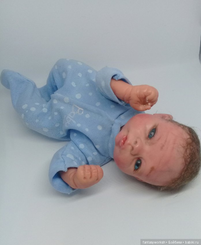 Малыш Данюша из полимерной глины. Авторская кукла Натальи Игнатьевой (фото 2)