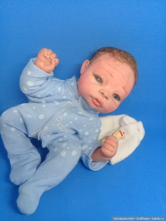 Малыш Данюша из полимерной глины. Авторская кукла Натальи Игнатьевой (фото 4)