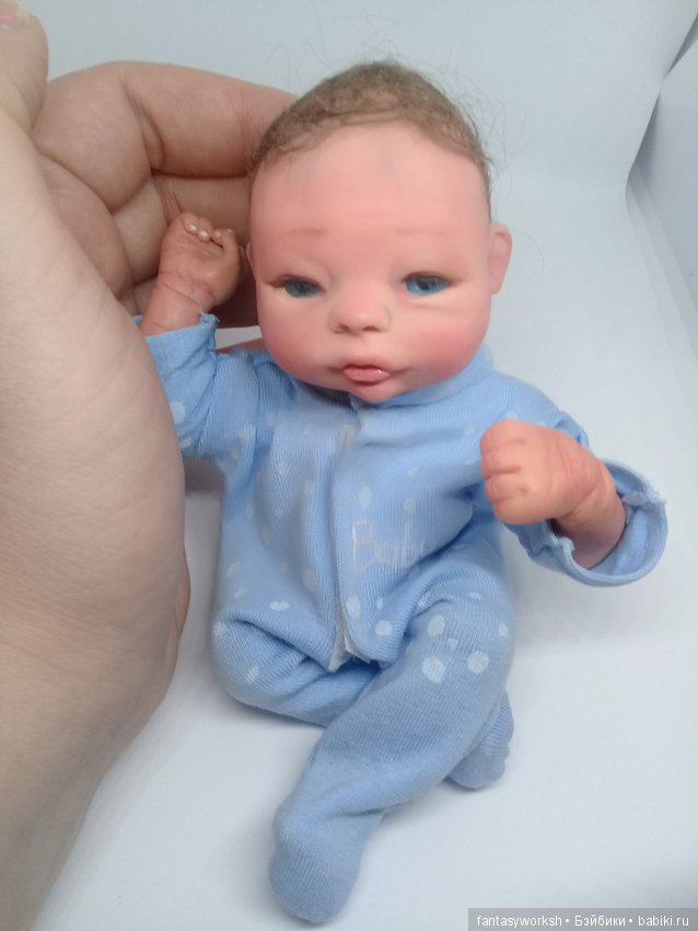 Малыш Данюша из полимерной глины. Авторская кукла Натальи Игнатьевой (фото 6)