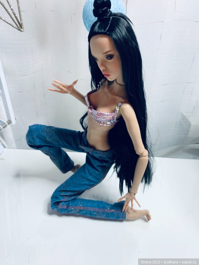 Шьём джинсы — Одежда и обувь для кукол BJD (БЖД): 1/3 (фото 9)